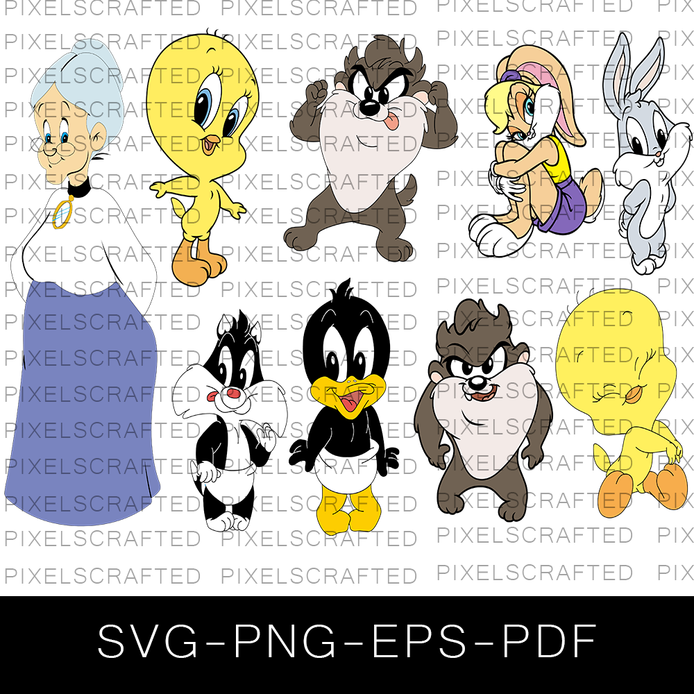 Baby Looney Tunes SVG Bundle, Looney Tunes Cut file, Clipart – PixelsCrafted