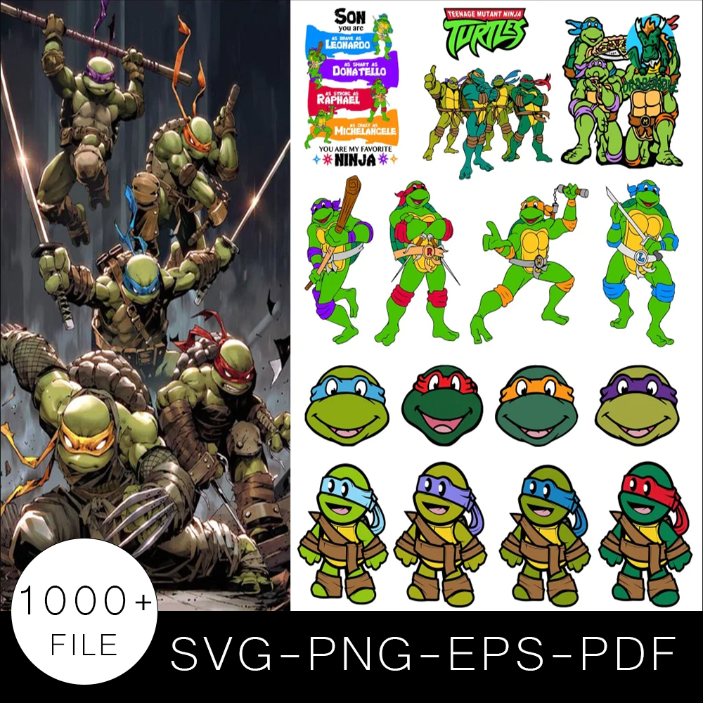 Ninja Turtles SVG Bundle – CartoonPng