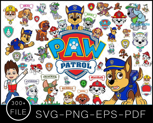 300+ Paw Patrol SVG Bundle