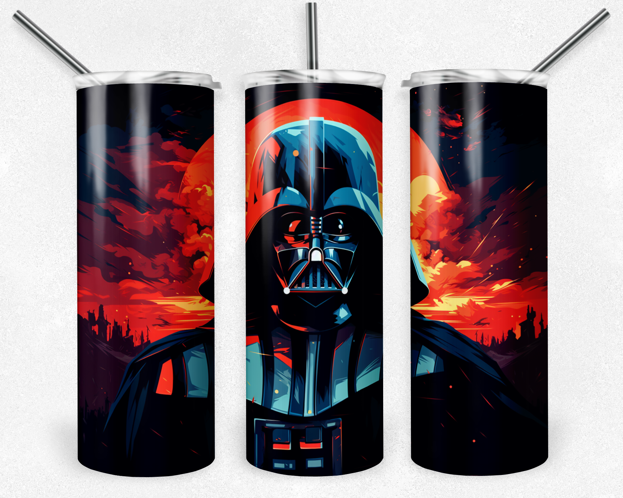 Darth Vader 20oz Sublimation Tumbler Designs, Star Wars Straight Skinn –  PixelsCrafted