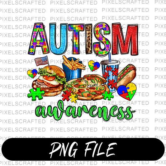 Autism PNG Sublimation Design, Autism Awareness PNG