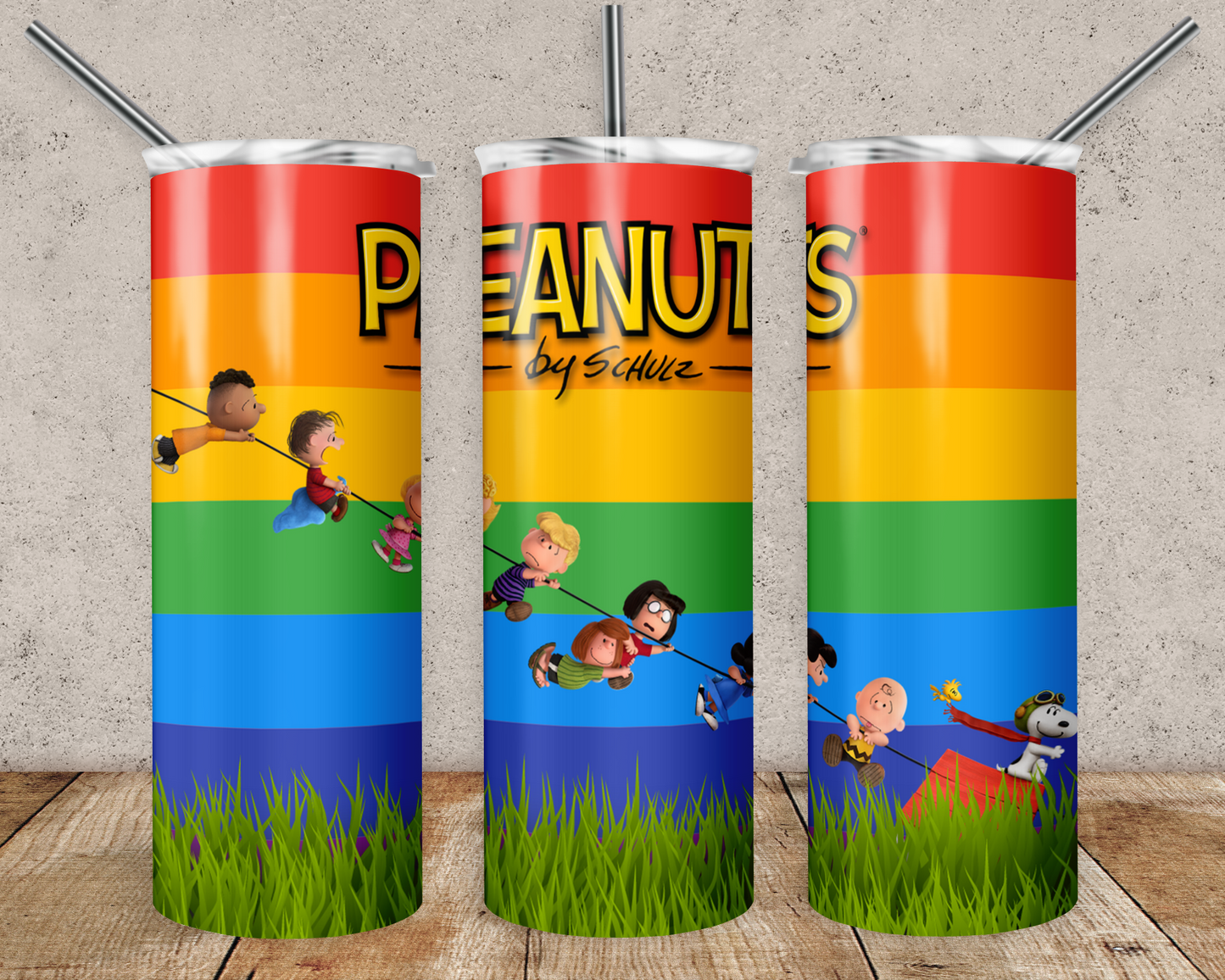 Peanuts 20oz Sublimation Tumbler Designs, Snoopy Straight Skinny Tumbler Wrap PNG