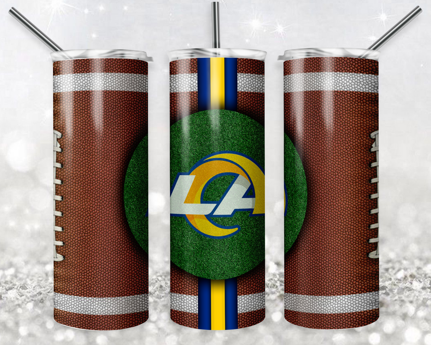 Los Angeles Rams 20oz Sublimation Tumbler Designs, American Football Straight Skinny Tumbler Wrap PNG