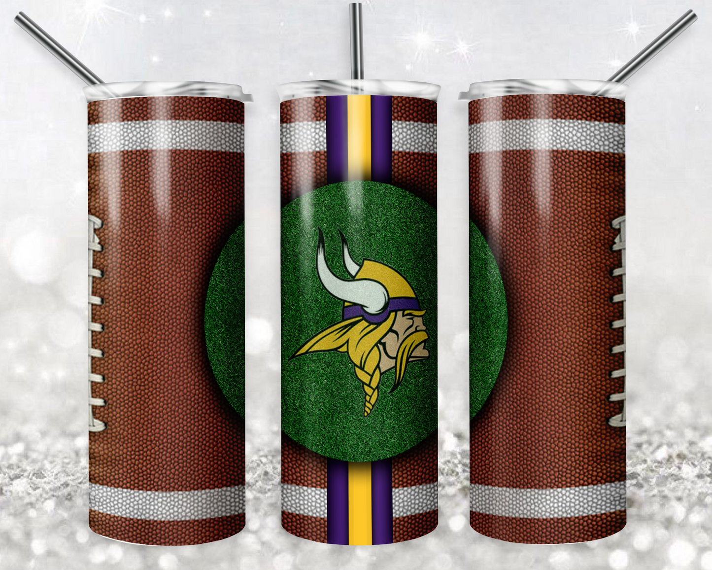 Minnesota Vikings 20oz Sublimation Tumbler Designs, American Football Straight Skinny Tumbler Wrap PNG