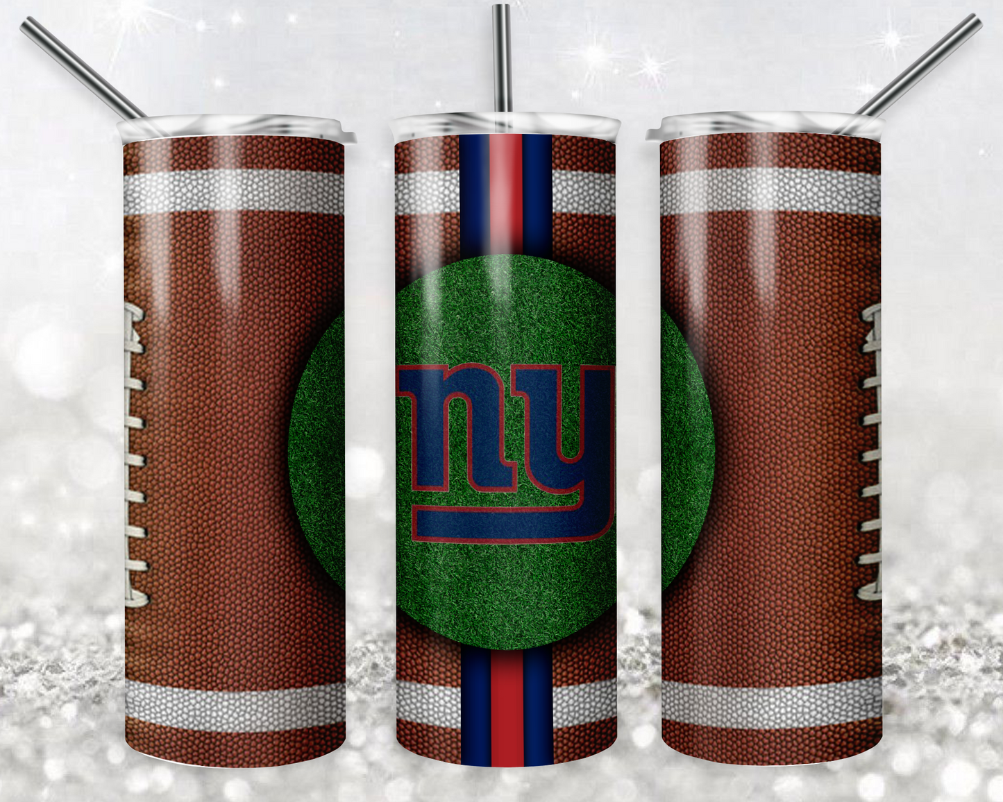 New York Giants 20oz Sublimation Tumbler Designs, American Football Straight Skinny Tumbler Wrap PNG