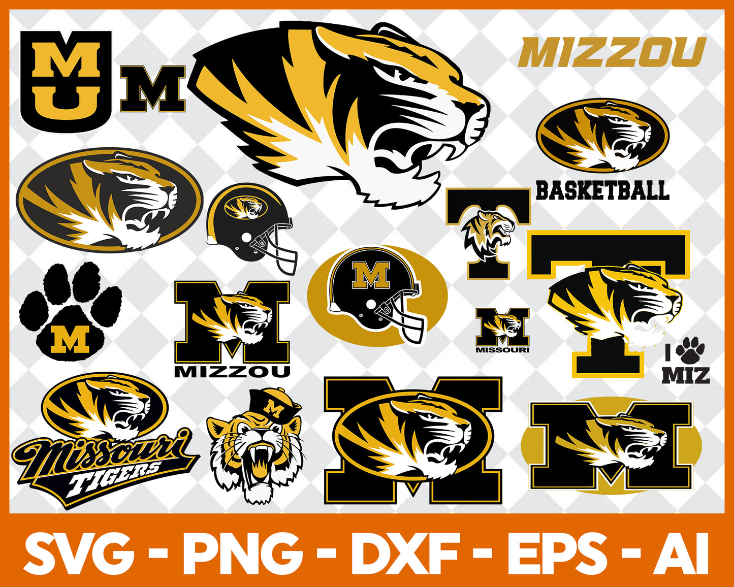 Missouri Tigers SVG Bundle, Missouri Tigers Cut file, Clipart, American Football SVG Bundle