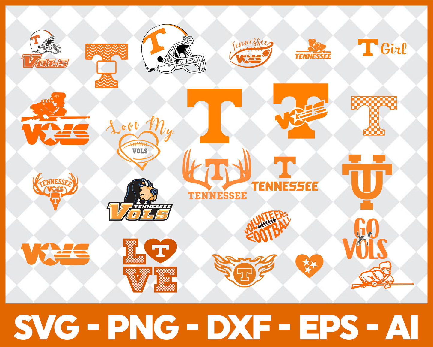 Tennessee Vols SVG Bundle, Tennessee Vols Cut file, Clipart, American Football SVG Bundle