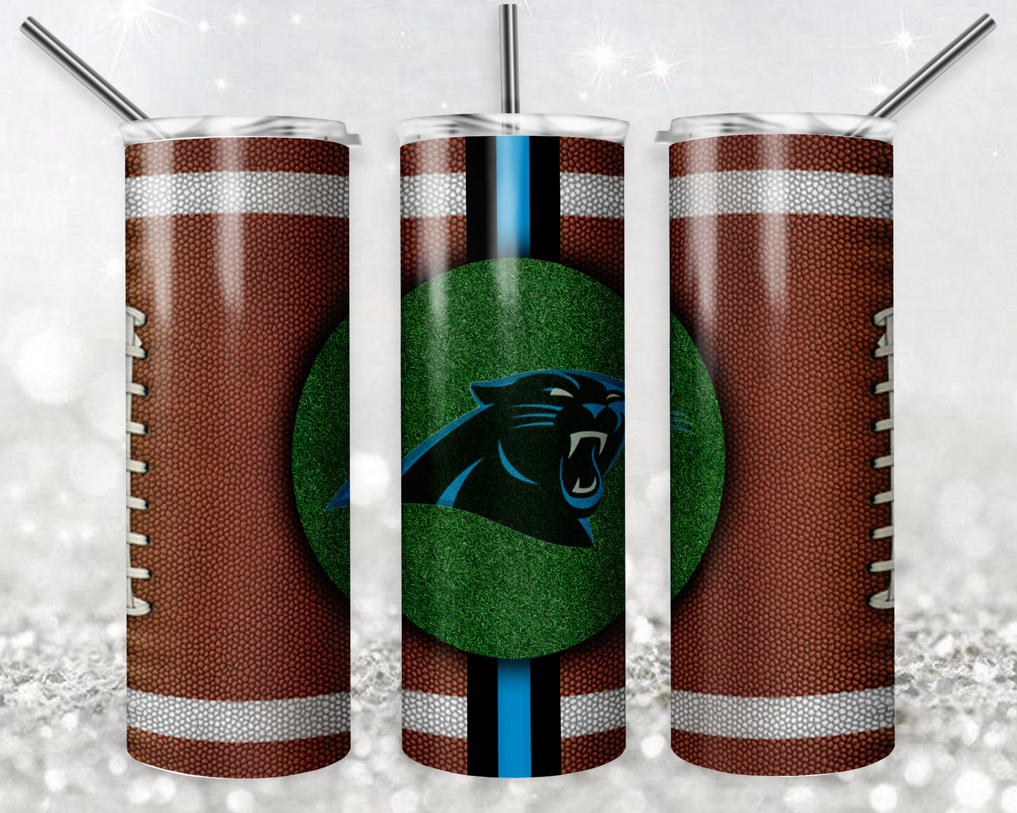 Carolina Panthers 20oz Sublimation Tumbler Designs, American Football Straight Skinny Tumbler Wrap PNG