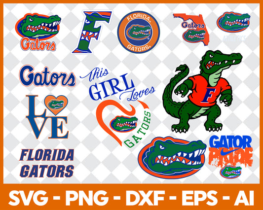 Florida Gators SVG Bundle, Florida Gators Cut file, Clipart, American Football SVG Bundle