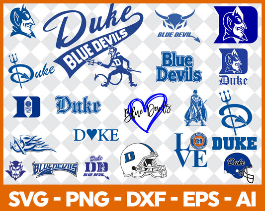 Duke Blue Devils SVG Bundle, Duke Blue Devils Cut file, Clipart, American Football SVG Bundle