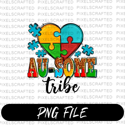 Autism Tribe PNG Sublimation Design, Autism Awareness PNG