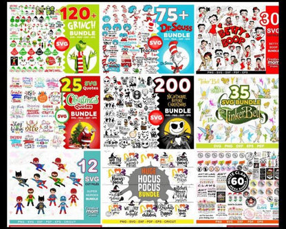 200.000+ SVG Files, Almost everything Included, Huge cartoons Svg, Unlimited fonts, SVG for Shirts collection This the best svg file 2023 + Gifts