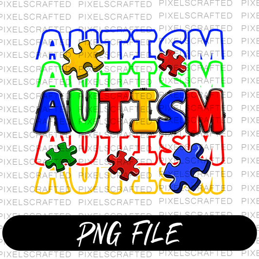 Autism PNG Sublimation Design, Autism Awareness PNG