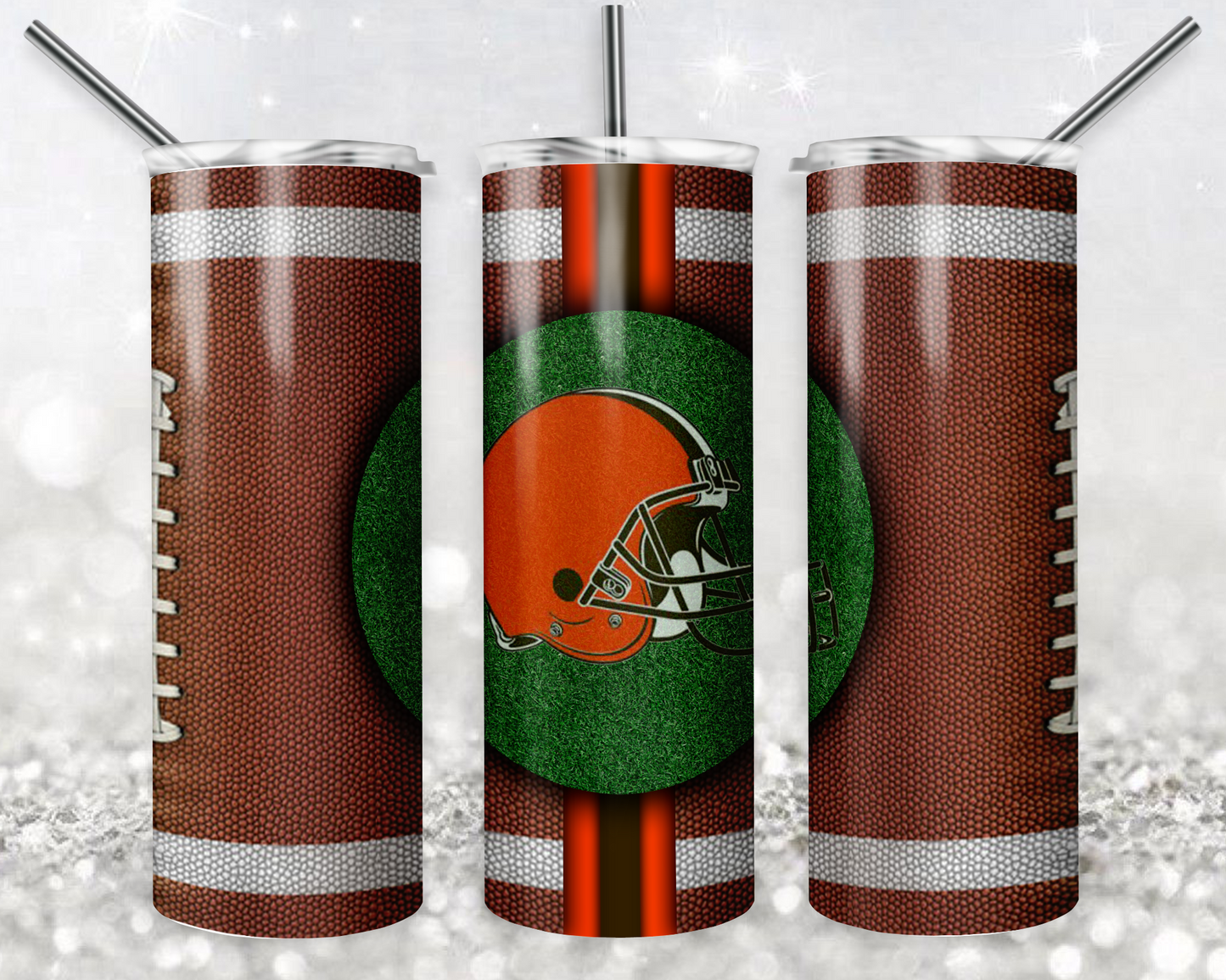 Cleveland Browns 20oz Sublimation Tumbler Designs, American Football Straight Skinny Tumbler Wrap PNG