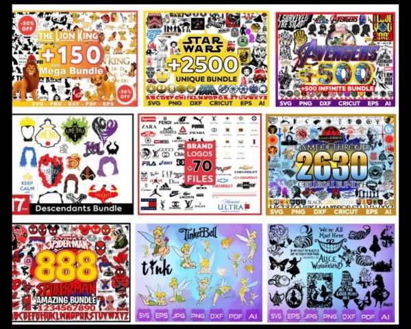 200.000+ SVG Files, Almost everything Included, Huge cartoons Svg, Unlimited fonts, SVG for Shirts collection This the best svg file 2023 + Gifts