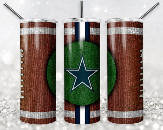 Dallas Cowboys 20oz Sublimation Tumbler Designs, American Football Straight Skinny Tumbler Wrap PNG