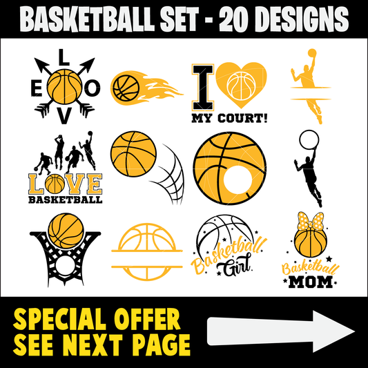 Basketball SVG Bundle, Basketball Cut file, Clipart, Sports SVG Bundle