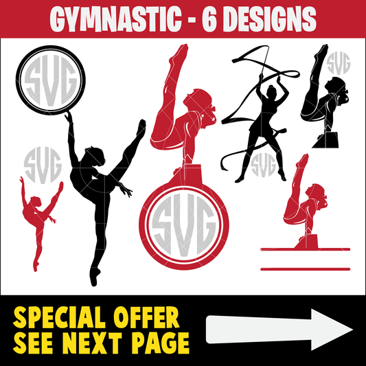 Gymnastics SVG Bundle, Gymnastics Cut file, Clipart, Sports SVG Bundle