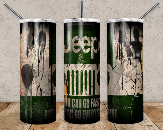 Jeep Logo 20oz Sublimation Tumbler Designs, Car Brands Straight Skinny Tumbler Wrap PNG