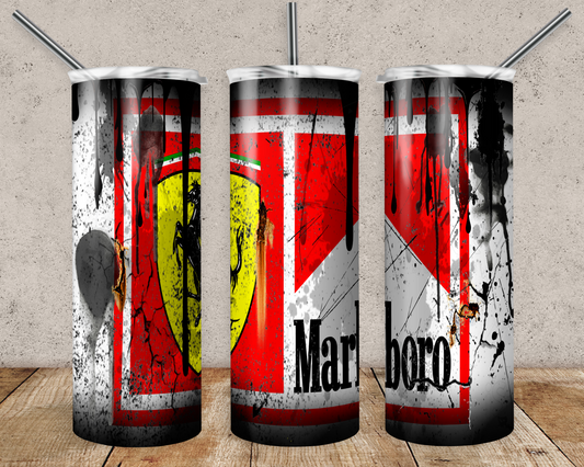 Ferrari Logo 20oz Sublimation Tumbler Designs, Car Brands Straight Skinny Tumbler Wrap PNG