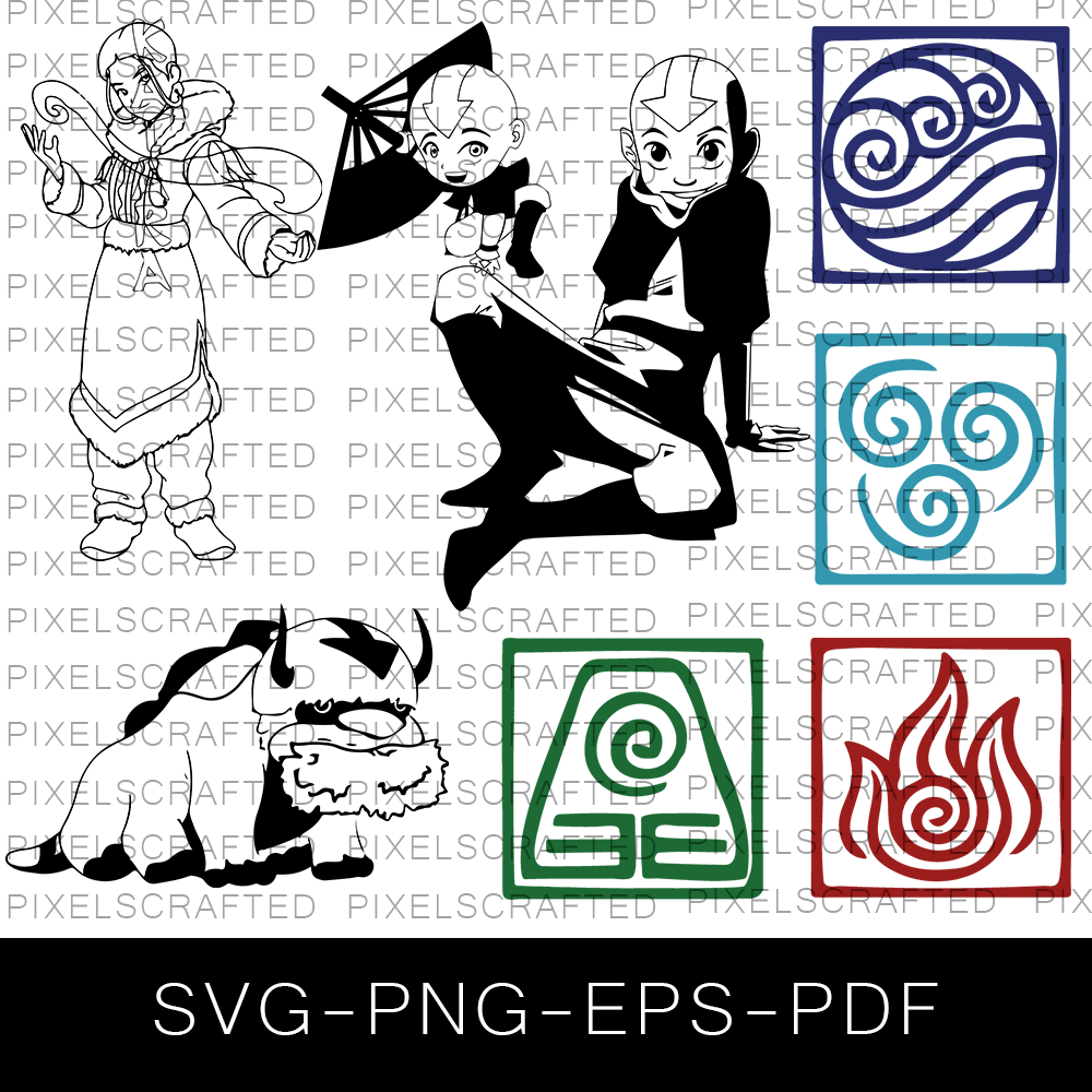 Avatar Silhouette SVG Bunlde, Avatar Symbol Cut file, Clipart