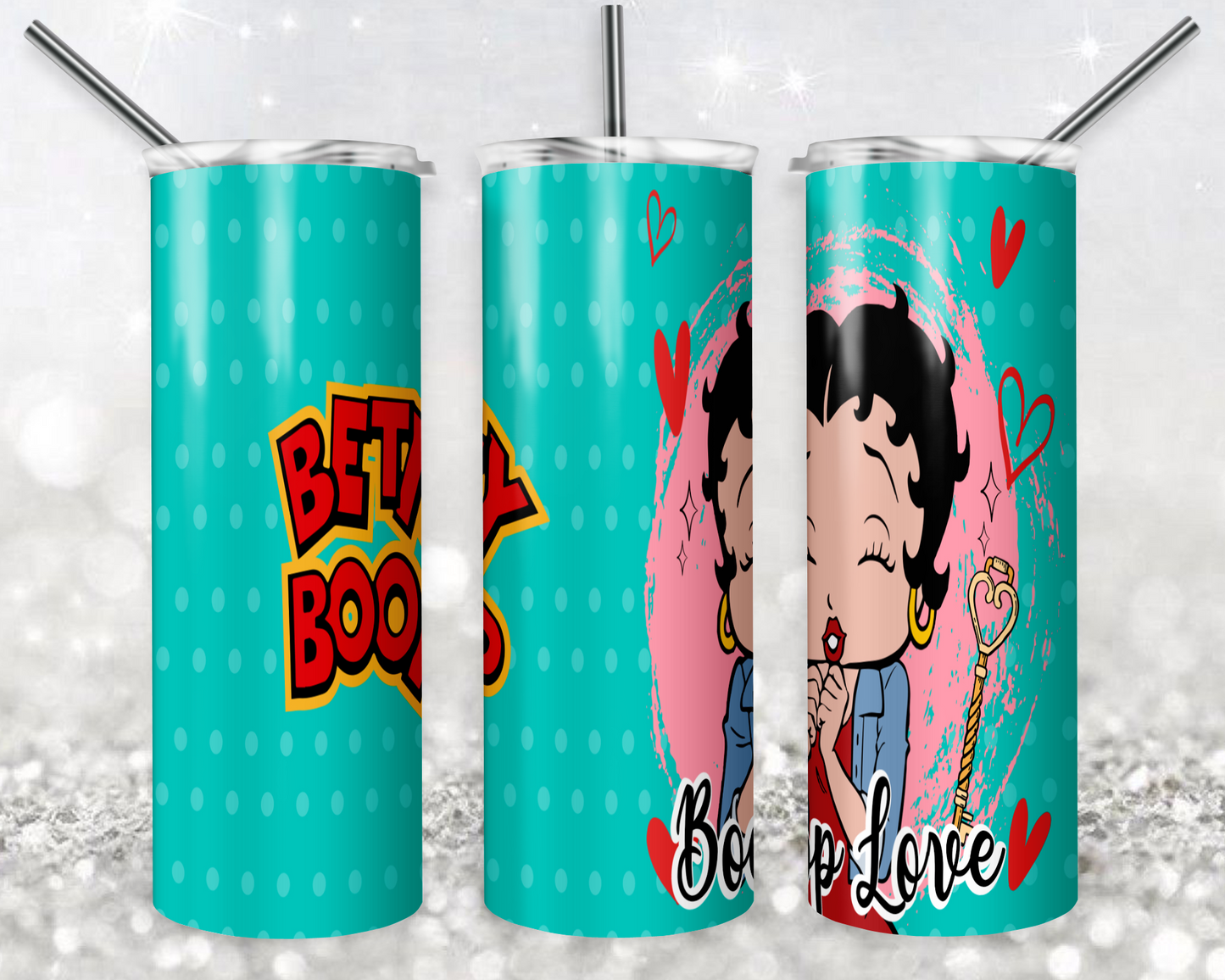 Betty Boop 20oz Sublimation Tumbler Designs, Betty Boop Straight Skinny Tumbler Wrap PNG