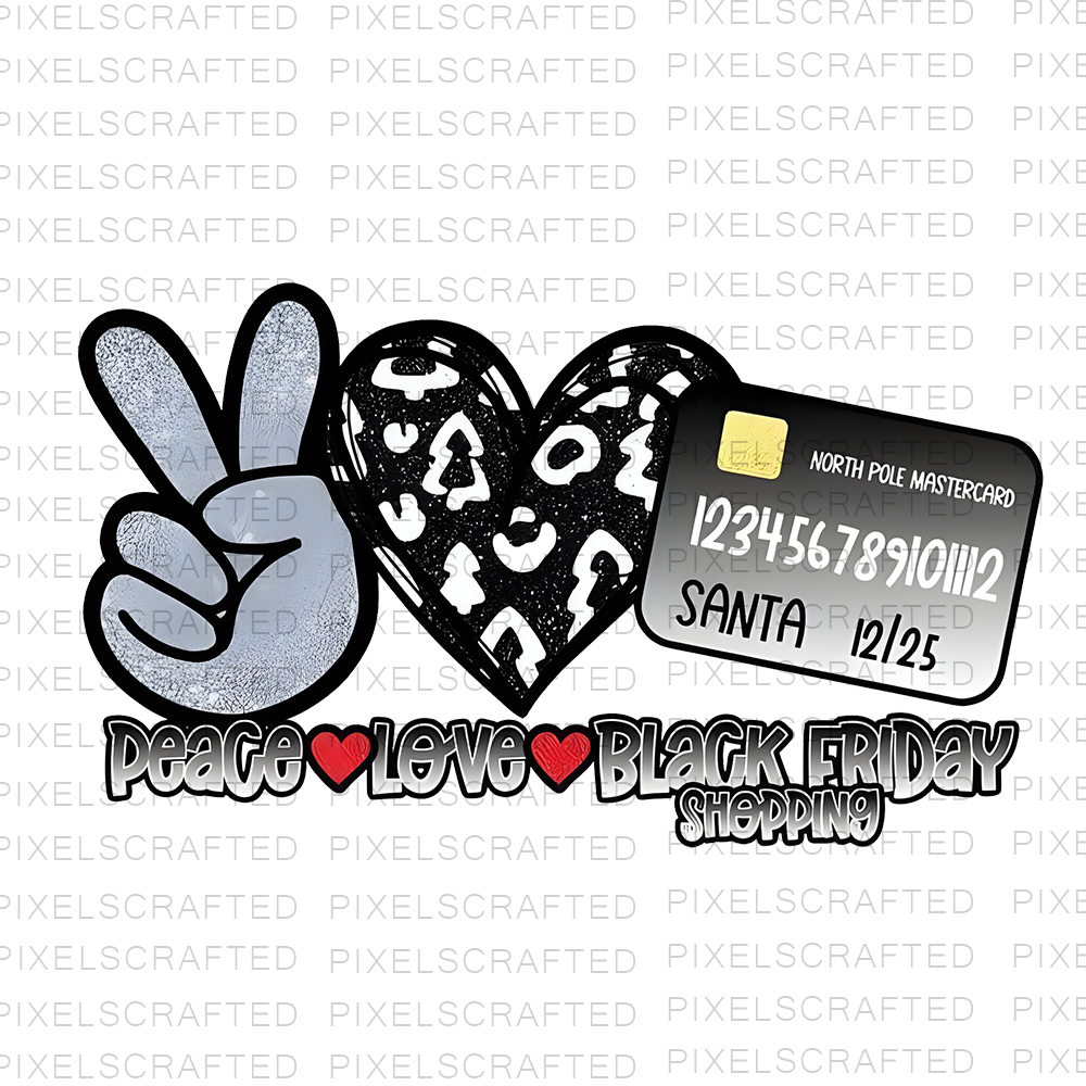 Black Friday PNG Sublimation Design, Credit Card PNG