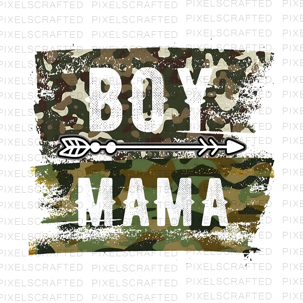 Boy Mama PNG Sublimation Design,  Camo Mama PNG