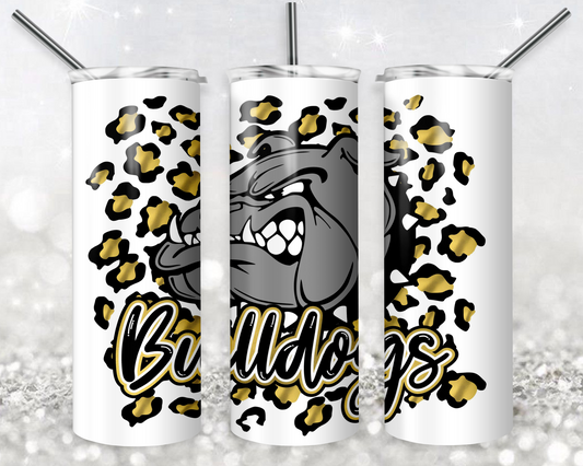 Bulldog 20oz Sublimation Tumbler Designs, Dog Straight Skinny Tumbler Wrap PNG