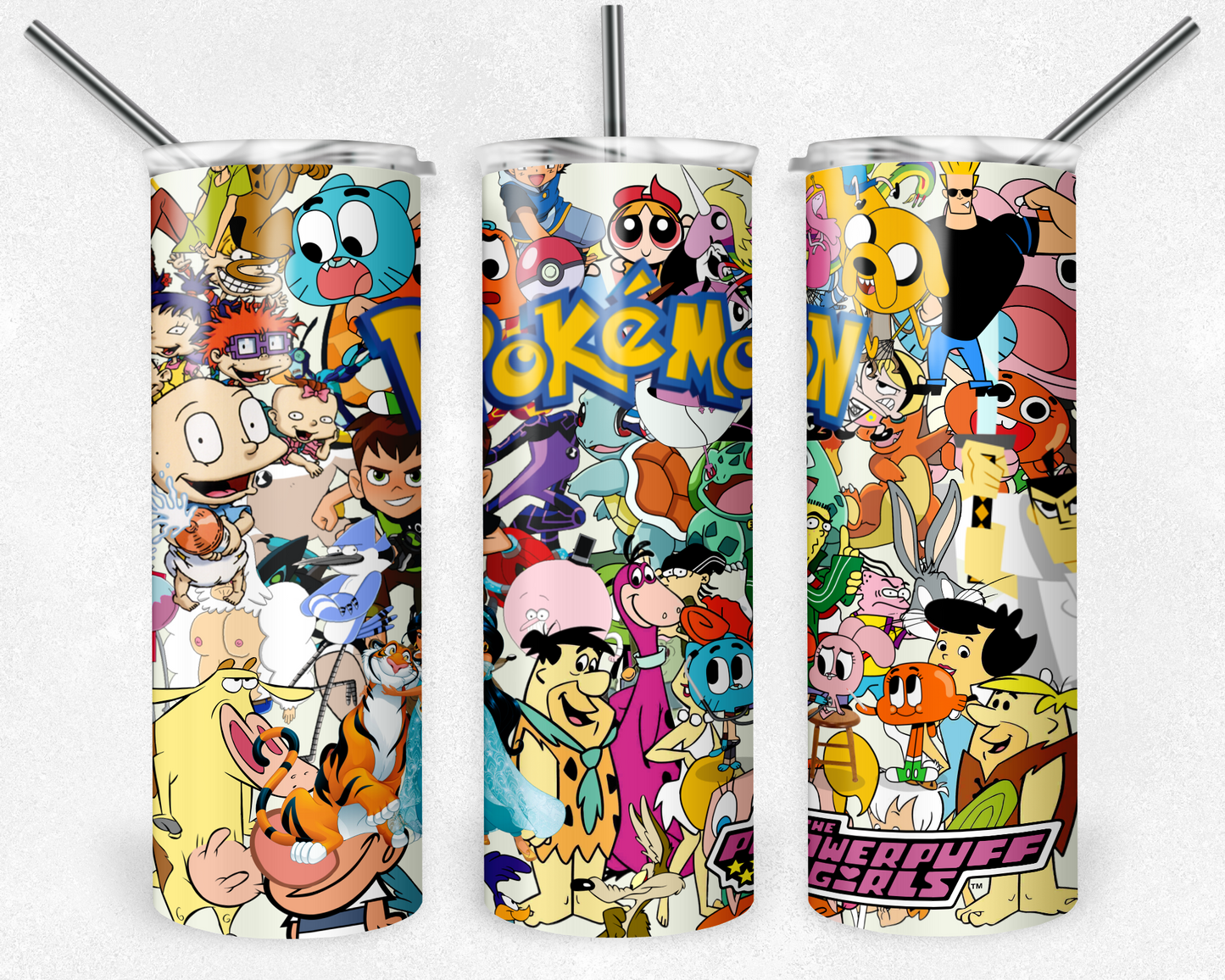 All Cartoon 20oz Sublimation Tumbler Designs, Anime Straight Skinny Tumbler Wrap PNG