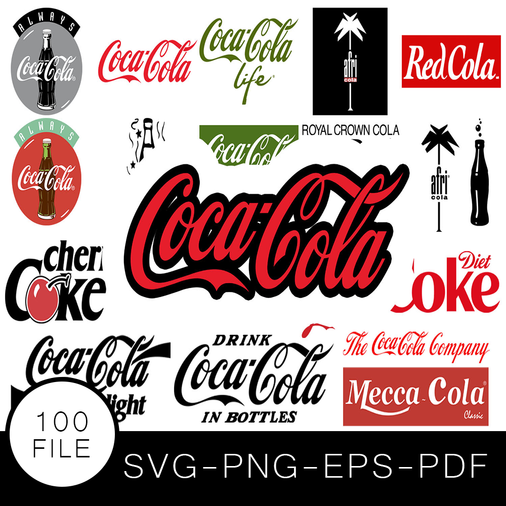 Coca Cola SVG Bundle, Coca Cola Cut file, Clipart, Coca Cola Brands SVG Bundle