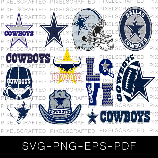 Dallas Cowboys SVG Bundle, Dallas Cowboys Cut file, Clipart, American Football SVG Bundle