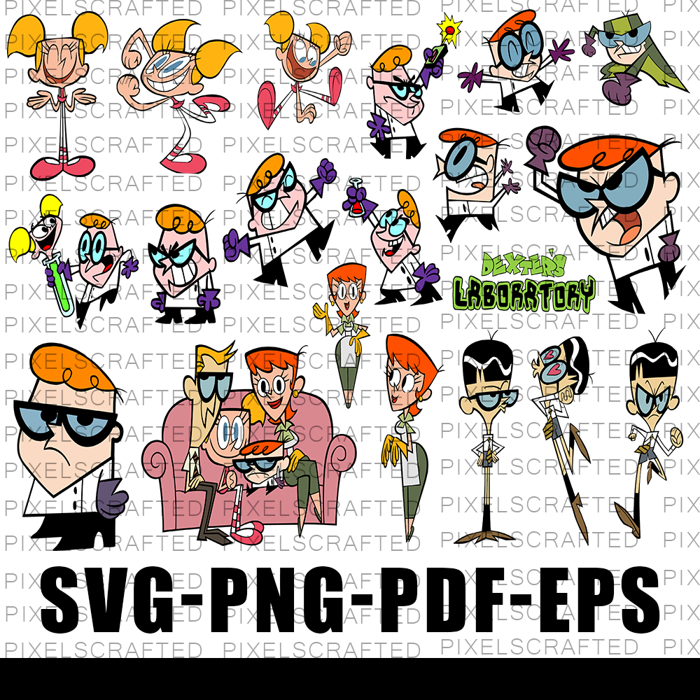 Dexter's Laboratory SVG Bundle, Dexter Cut file, Clipart