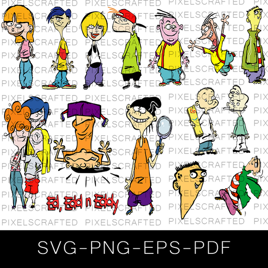 Ed Edd n Eddy SVG Bundle, Ed Edd n Eddy Cut file, Clipart