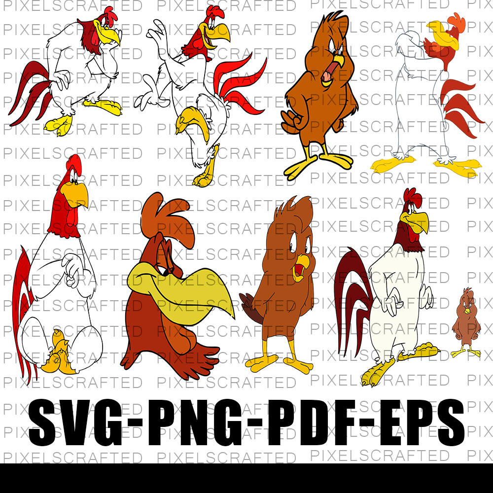 Foghorn Leghorn SVG Bundle, Foghorn Leghorn Cut file, Clipart