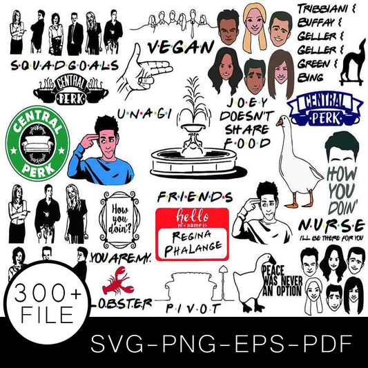 Friends Show SVG Bundle, Friends TV Show Cut file, Friends Clipart