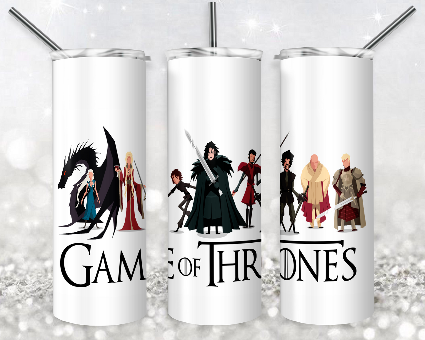 Game of Thrones 20oz Sublimation Tumbler Designs, Game of Thrones Straight Skinny Tumbler Wrap PNG