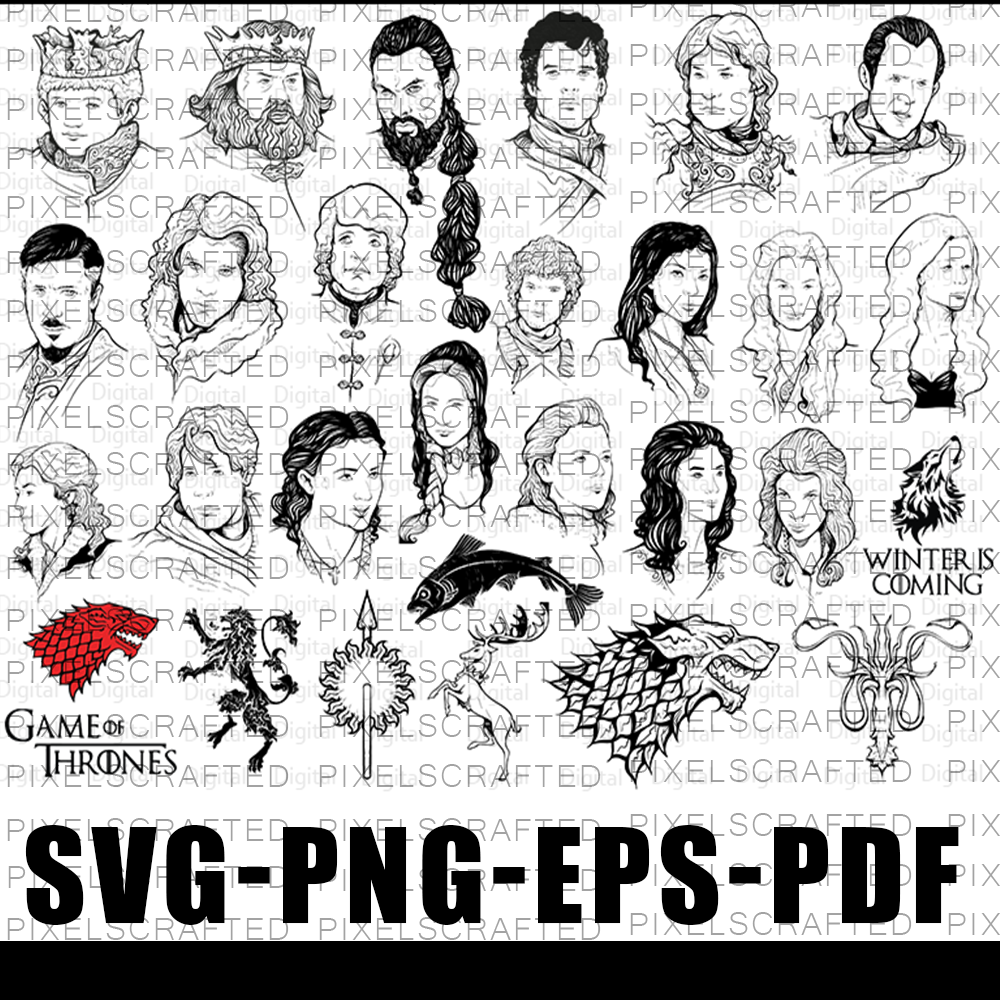 Game of Thrones SVG Bundle, GOT Cut file, Clipart, Game of Thrones SVG Bundle