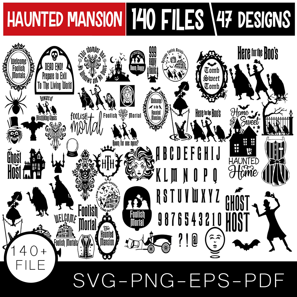 Haunted Mansion SVG Bundle, Haunted Mansion Cut file, Haunted Mansion Clipart