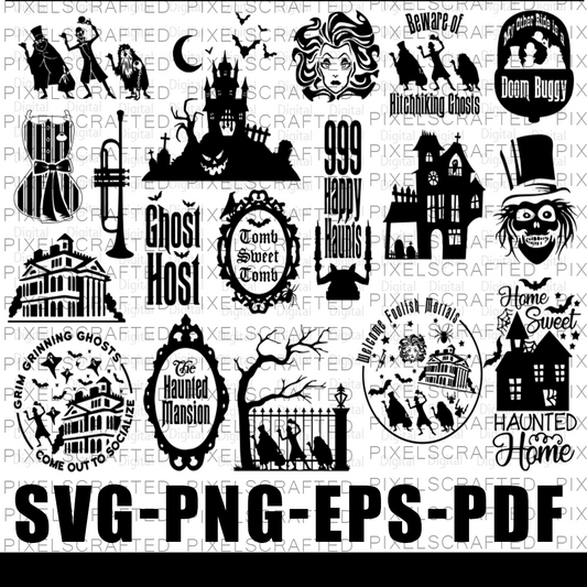 Haunted Mansion SVG Bundle, Disney Cut file, Clipart, Haunted Mansion SVG Bundle