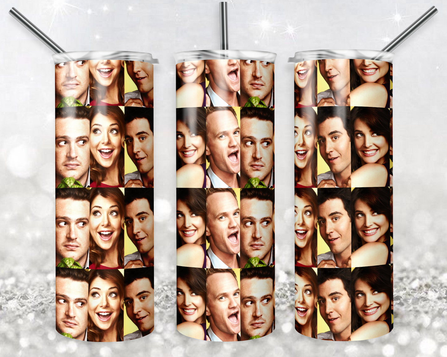 How i meet your mother 20oz Sublimation Tumbler Designs, Tv Show Straight Skinny Tumbler Wrap PNG