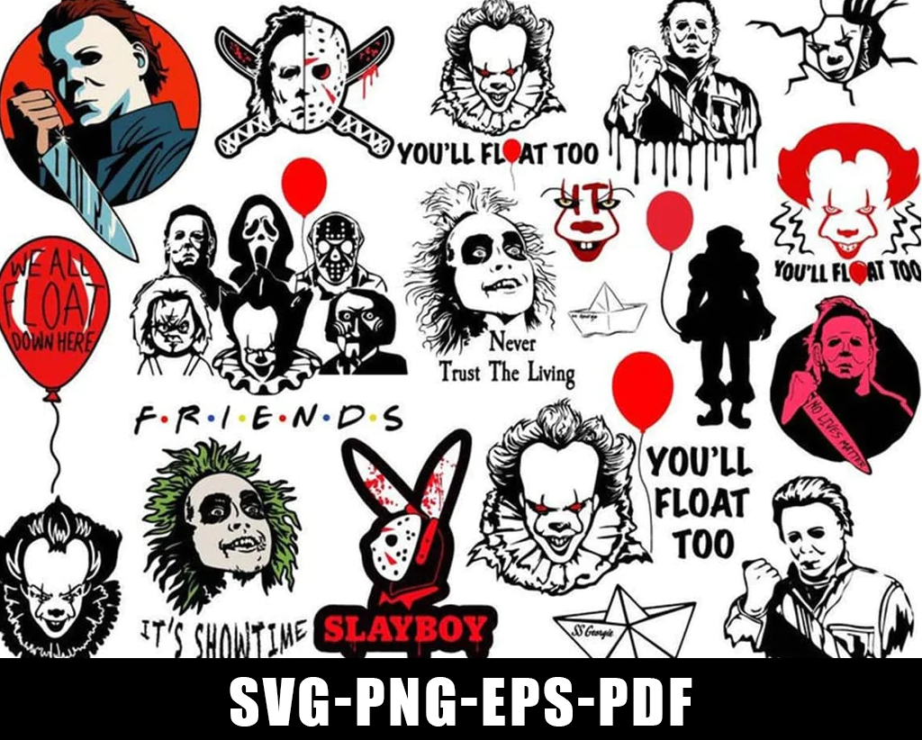 100+ Horror Movies SVG Bundle