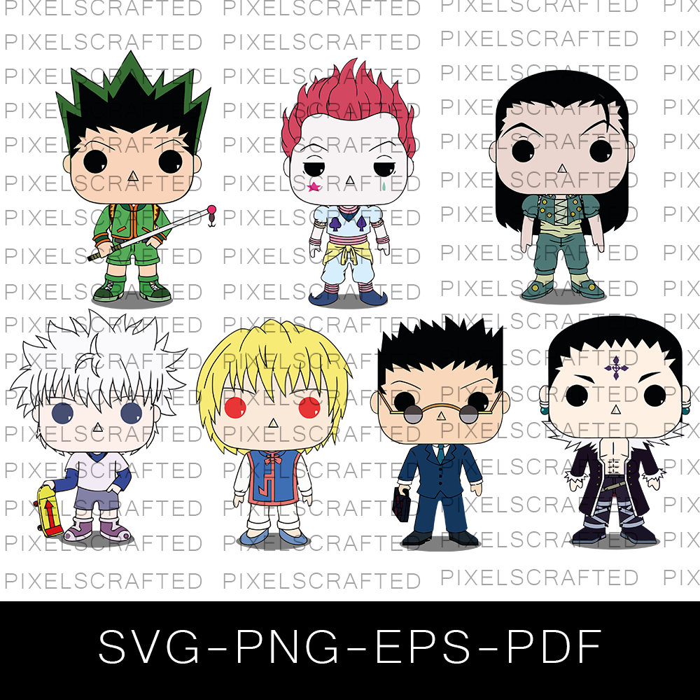 Hunter x Hunter SVG Bundle, Hunter x Cut file, Clipart, Anime SVG Bundle