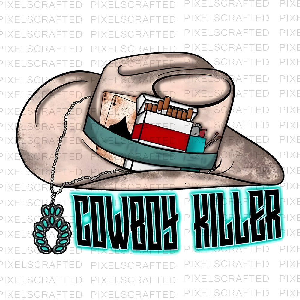 Cowboy Killer Png, Western Hat Png, Sublimation Png, Sublimation Designs, Digital Download