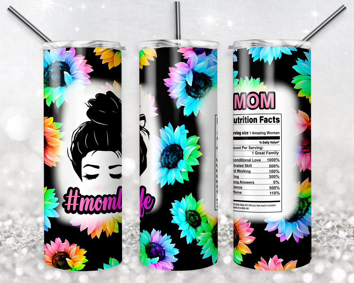 Mom Life 20 oz Skinny Tumbler Sublimation Design, Digital Download PNG, Mother's Day Tumbler PNG, 20oz Tumbler Design