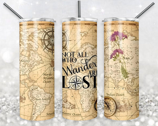 Vintage World Wap 20 oz Skinny Tumbler Sublimation Design, Digital Download, Old World PNG, 20oz Tumbler Design