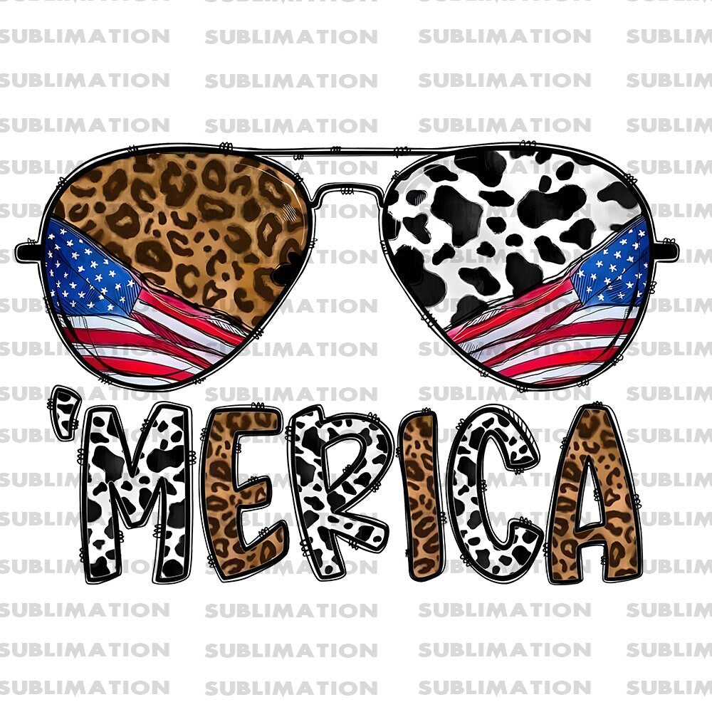 America Sunglasses Png, Sublimation Png, Sublimation Designs, American Flag Png, Digital Download