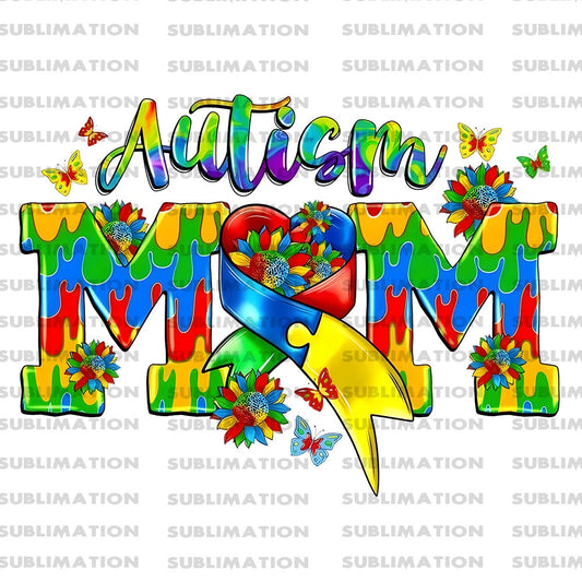 Autism Awareness Mom Png, Sublimation Png, Sublimation Designs, Different Beautiful Png, Digital Download