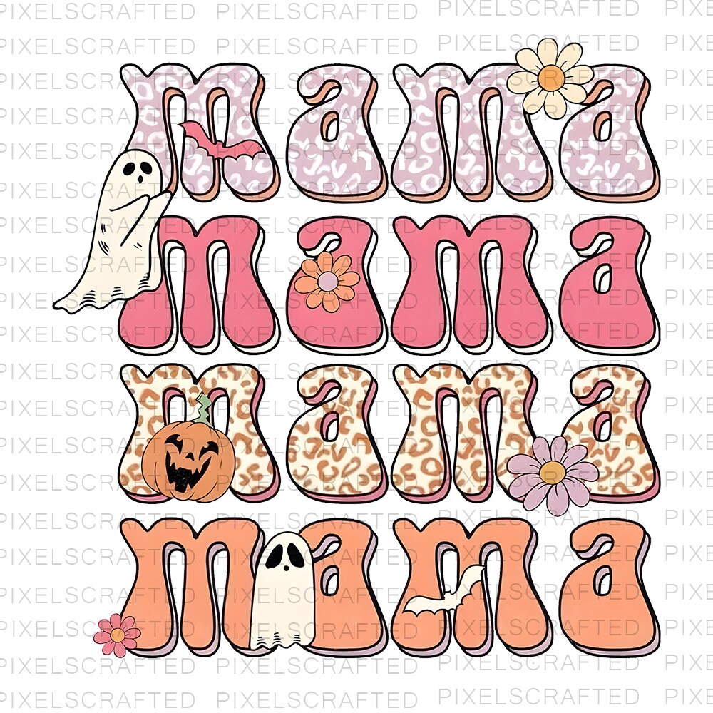 Spooky Mama Png, Sublimation Png, Sublimation Designs,Mommy Halloween Png, Digital Download