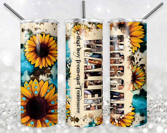 Wallen Tumbler Png, 20 oz Skinny Tumbler Sublimation Design, Digital Download PNG, Sunflower Tumbler PNG, 20oz Tumbler Design